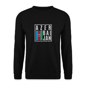 Azerbaijan - Unisex Sweatshirt - black - Front - Alina (178cm) & Michal (187cm)