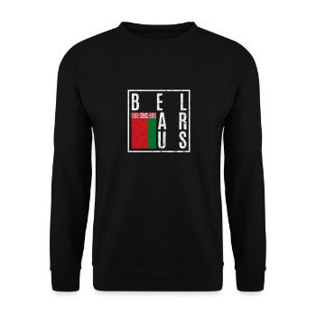 Weißrussland - Unisex Pullover - Schwarz - Vorne - Alina (178cm) & Michal (187cm)