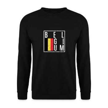 Belgien - Unisex Pullover - Schwarz - Vorne - Alina (178cm) & Michal (187cm)