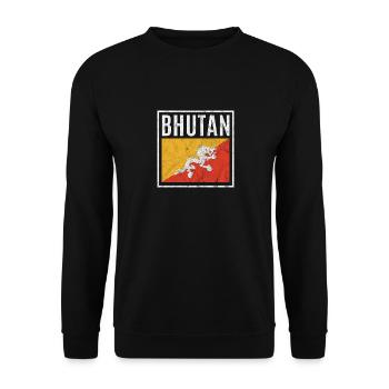 Bhutan - Unisex Sweatshirt - black - Front - Alina (178cm) & Michal (187cm)