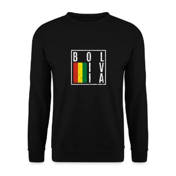 Bolivien - Unisex Pullover - Schwarz - Vorne - Alina (178cm) & Michal (187cm)