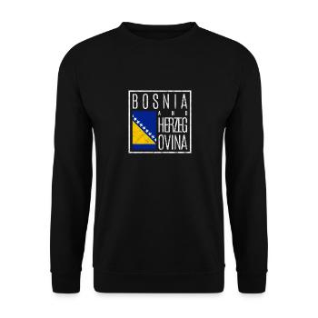 Bosnie-Herzégovine - Sweat-shirt Unisexe - noir - Devant - Alina (178cm) & Michal (187cm)