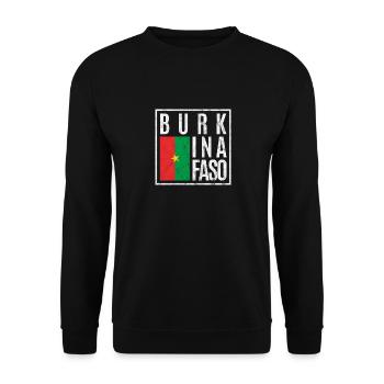 Burkina Faso - Unisex Sweatshirt - black - Front - Alina (178cm) & Michal (187cm)