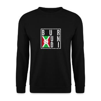 Burundi - Sweat-shirt Unisexe - noir - Devant - Alina (178cm) & Michal (187cm)