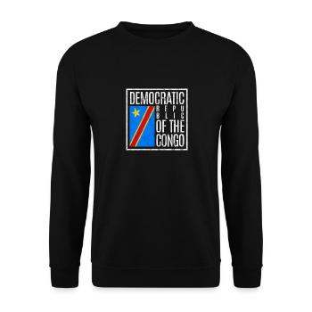 Demokratische Republik Kongo - Unisex Pullover - Schwarz - Vorne - Alina (178cm) & Michal (187cm)