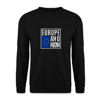 Union européenne - Sweat-shirt Unisexe - noir - Devant - Alina (178cm) & Michal (187cm)