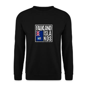 Falklandinseln - Unisex Pullover - Schwarz - Vorne - Alina (178cm) & Michal (187cm)