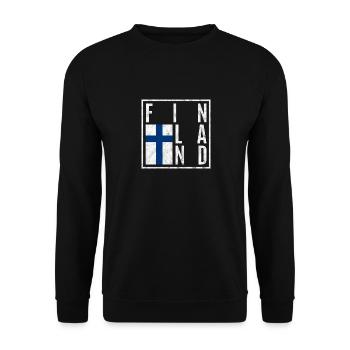 Finnland - Unisex Pullover - Schwarz - Vorne - Alina (178cm) & Michal (187cm)