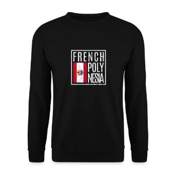 Französisch-Polynesien - Unisex Pullover - Schwarz - Vorne - Alina (178cm) & Michal (187cm)