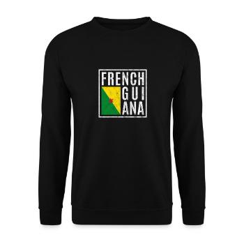 Französisch-Guayana - Unisex Pullover - Schwarz - Vorne - Alina (178cm) & Michal (187cm)
