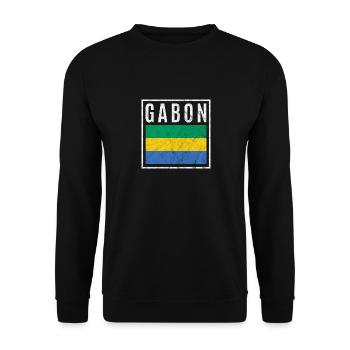 Gabon - Unisex Sweatshirt - black - Front - Alina (178cm) & Michal (187cm)