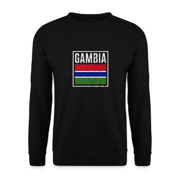 Gambia - Unisex Sweatshirt - black - Front - Alina (178cm) & Michal (187cm)