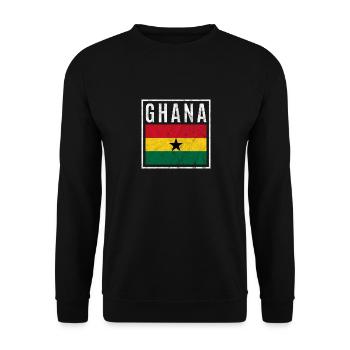Ghana - Sweat-shirt Unisexe - noir - Devant - Alina (178cm) & Michal (187cm)