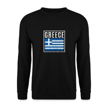 Griechenland - Unisex Pullover - Schwarz - Vorne - Alina (178cm) & Michal (187cm)