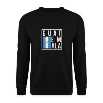 Guatemala - Unisex Sweatshirt - black - Front - Alina (178cm) & Michal (187cm)