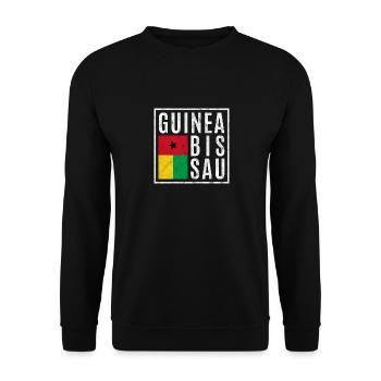 Guinea-Bissau - Unisex Sweatshirt - black - Front - Alina (178cm) & Michal (187cm)