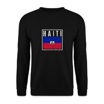 Haiti - Unisex Sweatshirt - black - Front - Alina (178cm) & Michal (187cm)