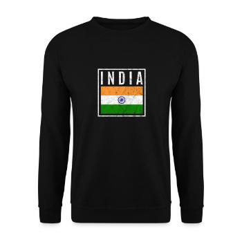 Indien - Unisex Pullover - Schwarz - Vorne - Alina (178cm) & Michal (187cm)