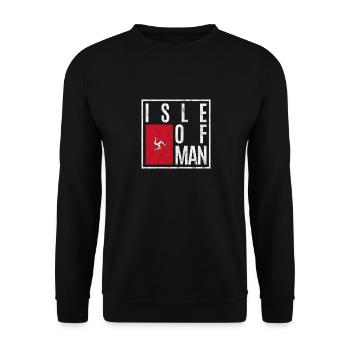 Isle Of Man - Unisex Sweatshirt - black - Front - Alina (178cm) & Michal (187cm)