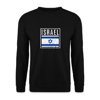 Israel - Unisex Sweatshirt - black - Front - Alina (178cm) & Michal (187cm)