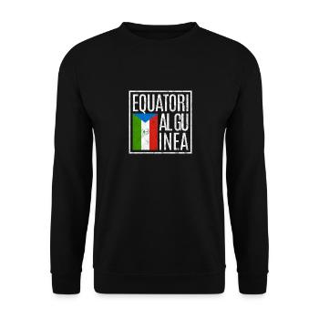 Equatorial Guinea - Unisex Sweatshirt - black - Front - Alina (178cm) & Michal (187cm)