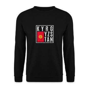 Kirgisistan - Unisex Pullover - Schwarz - Vorne - Alina (178cm) & Michal (187cm)