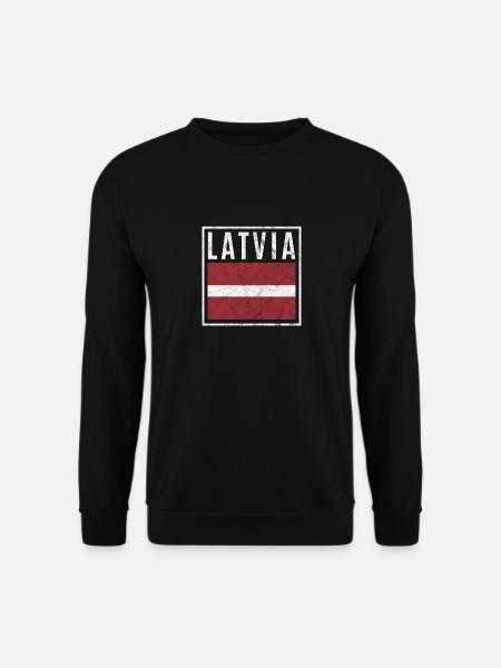 Lettland - Unisex Pullover - Schwarz