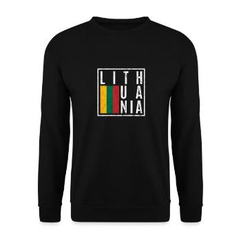 Lithuania - Unisex Sweatshirt - black - Front - Alina (178cm) & Michal (187cm)