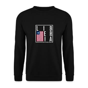 Liberia - Unisex Pullover - Schwarz - Vorne - Alina (178cm) & Michal (187cm)