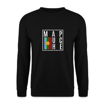 Mapuche - Unisex Pullover - Schwarz - Vorne - Alina (178cm) & Michal (187cm)