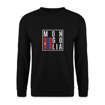 Mongolia - Unisex Sweatshirt - black - Front - Alina (178cm) & Michal (187cm)