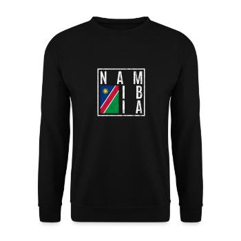Namibia - Unisex Pullover - Schwarz - Vorne - Alina (178cm) & Michal (187cm)