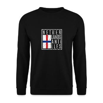 Netherlands Antilles - Unisex Sweatshirt - black - Front - Alina (178cm) & Michal (187cm)