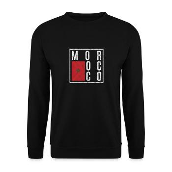 Morocco - Unisex Sweatshirt - black - Front - Alina (178cm) & Michal (187cm)