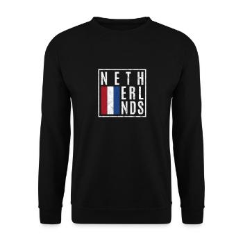 Netherlands - Unisex Sweatshirt - black - Front - Alina (178cm) & Michal (187cm)