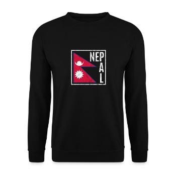 Népal - Sweat-shirt Unisexe - noir - Devant - Alina (178cm) & Michal (187cm)