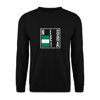 Nigéria - Sweat-shirt Unisexe - noir - Devant - Alina (178cm) & Michal (187cm)