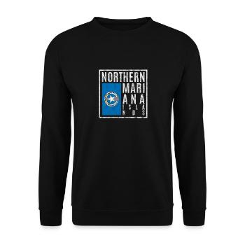 Northern Mariana Islands - Unisex Sweatshirt - black - Front - Alina (178cm) & Michal (187cm)
