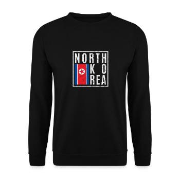 Nordkorea - Unisex Pullover - Schwarz - Vorne - Alina (178cm) & Michal (187cm)