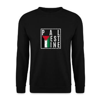 Palestine - Unisex Sweatshirt - black - Front - Alina (178cm) & Michal (187cm)