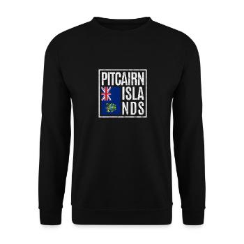 Pitcairninseln - Unisex Pullover - Schwarz - Vorne - Alina (178cm) & Michal (187cm)