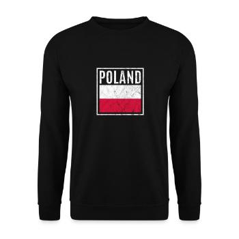 Poland - Unisex Sweatshirt - black - Front - Alina (178cm) & Michal (187cm)