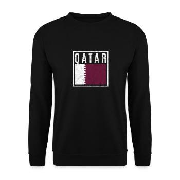 Qatar - Unisex Sweatshirt - black - Front - Alina (178cm) & Michal (187cm)