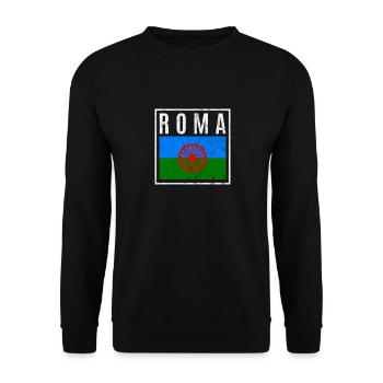Roma - Unisex Sweatshirt - black - Front - Alina (178cm) & Michal (187cm)