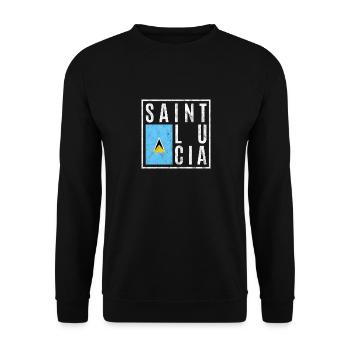 Saint Lucia - Unisex Sweatshirt - black - Front - Alina (178cm) & Michal (187cm)
