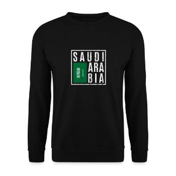 Saudi Arabia - Unisex Sweatshirt - black - Front - Alina (178cm) & Michal (187cm)