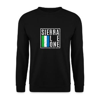 Sierra Leone - Unisex Sweatshirt - black - Front - Alina (178cm) & Michal (187cm)