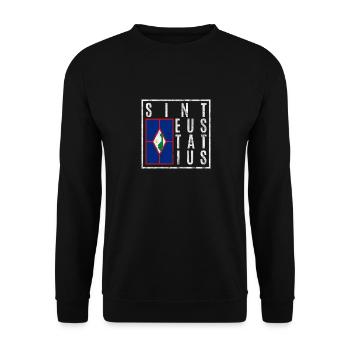 Sint Eustatius - Unisex Sweatshirt - black - Front - Alina (178cm) & Michal (187cm)