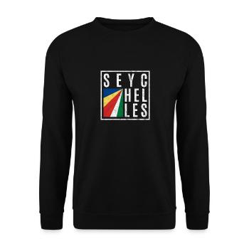 Seychellen - Unisex Pullover - Schwarz - Vorne - Alina (178cm) & Michal (187cm)