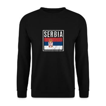 Serbie - Sweat-shirt Unisexe - noir - Devant - Alina (178cm) & Michal (187cm)